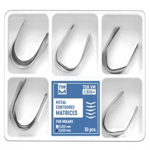 کیت ماتریس کوهان دار مولار Metal Contoured Matrices for Premolars TorVM